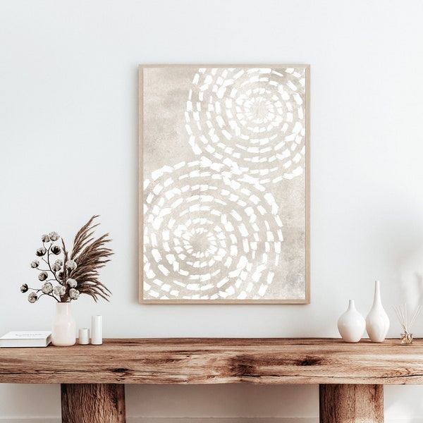 White Beige Wall Art Etsy
