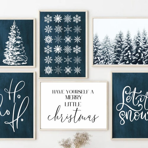 Winter Wall Art Printable Set of 3 Prints Winter Home Decor Etsy