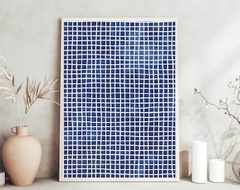Blue Abstract Print, Blue Coastal Print, Watercolor Abstract, Abstract Beach Wall Art, Boho Beach Art, Beach Minimalist, Digital Download