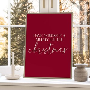 Have Yourself a Merry Little Christmas Print, Christmas Wall Art, Christmas Printable, Minimalist Christmas, Christmas Sign, Digital Print