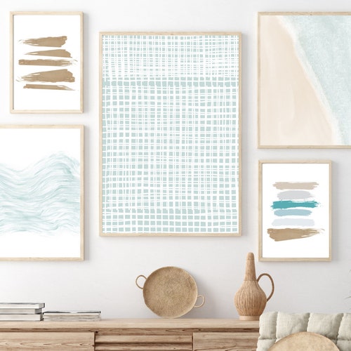 Beach Printable Art Beach Gallery Wall Art Set of 5 Coastal Etsy