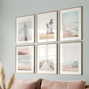 Beach Prints, Beach Gallery Wall Art, Soft Coastal Prints, Muted Beach Art, Beachy Photographs, Coastal Decorating, Printable Posters