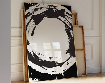 Black and White Wall Art, Black and White Print, Black Abstract Art, Abstract Poster, Modern Painting, Living Room Art, Printable Art