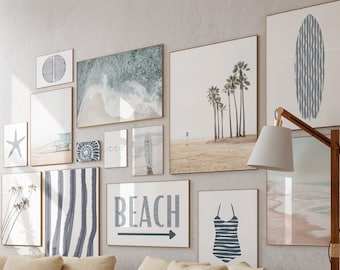 Coastal Wall Art, Beach Prints, Beach Gallery Wall Set, Modern Coastal, Coastal Wall Decor, Beachy Photos, Living Room Art, Printable Art