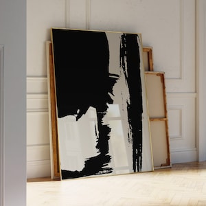 Black Wall Art, Black Print, Black Abstract Art, Neutral Wall Art, Abstract Poster, Modern Painting, Living Room Art, Printable Art