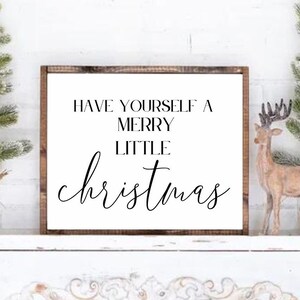 Have Yourself a Merry Little Christmas Print, Christmas Wall Art, Christmas Printable, Minimalist Christmas, Christmas Sign, Digital Print