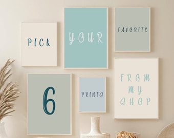 Custom prints set, custom gallery wall, personalized art prints, custom wall art, art prints, custom wall prints, digital download