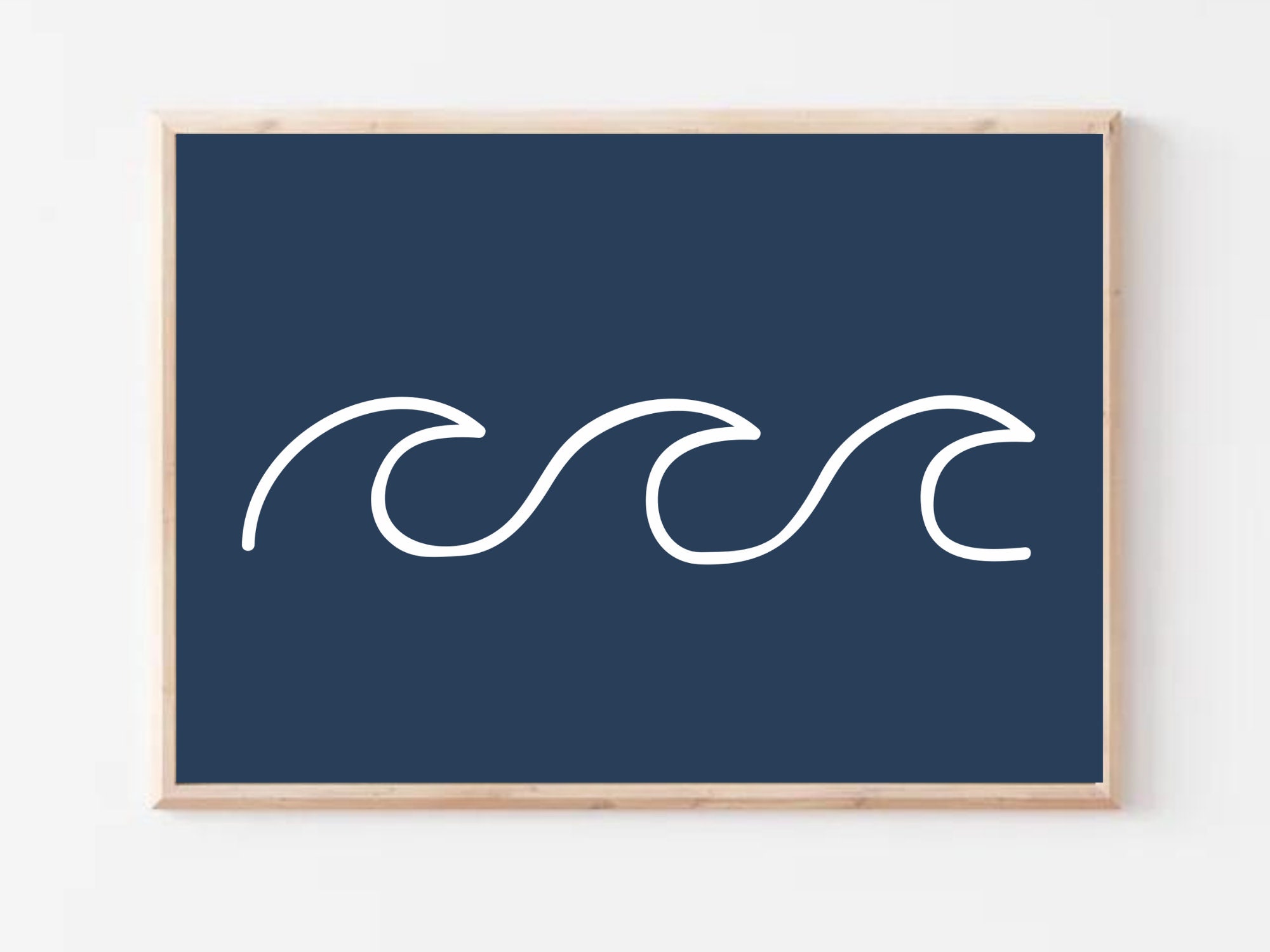 Wave Wall Art Boho Beach Prints Modern Beach Art Minimalist Etsy