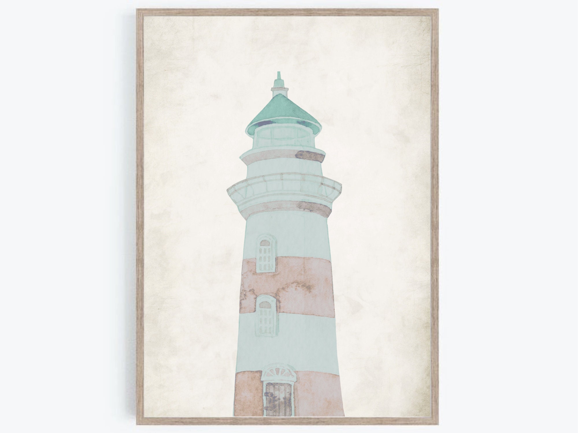 Lighthouse Print Nautical Wall Art Coastal Wall Decor Etsy