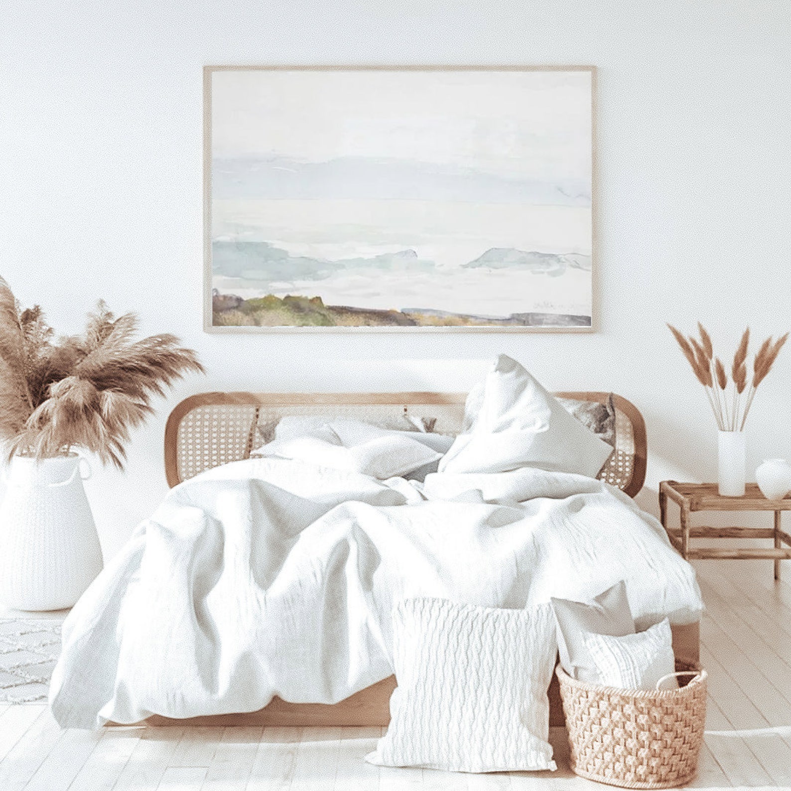 Vintage Beach Wall Art Set of 2 Prints Coastal Landscape Etsy