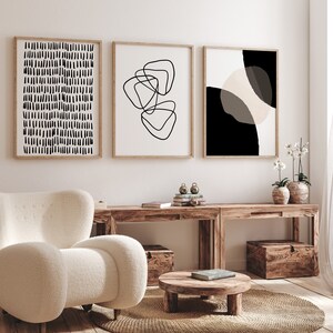 Printable Wall Art, Black and White Gallery Wall, Set of 6 Prints ...