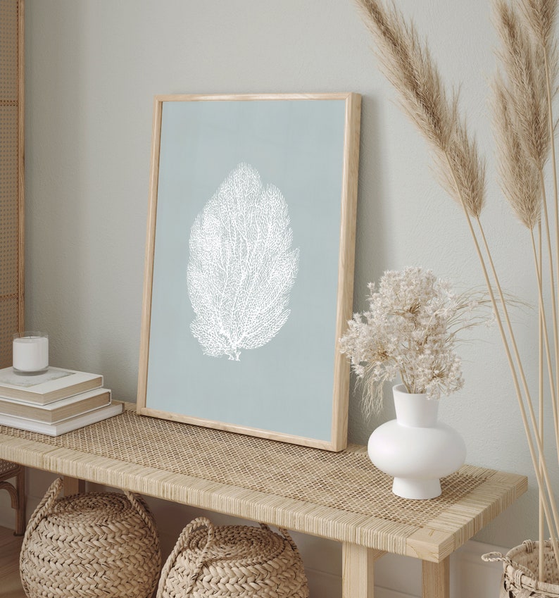 Sea Fan Wall Art Beach Printable Coastal Print Coral Wall Etsy