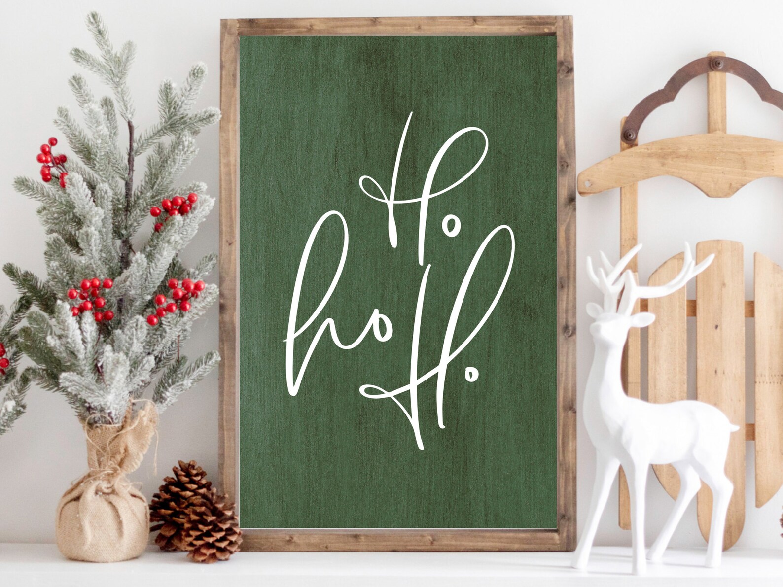 Christmas Gallery Wall Set Green Christmas Decor Christmas - Etsy