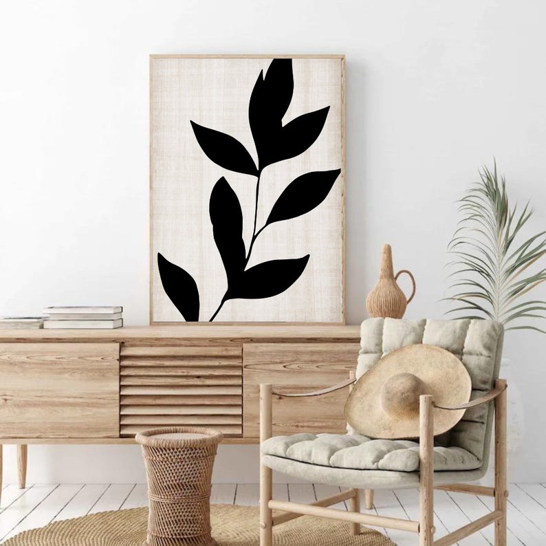 Modern Floral Art 3 Piece Wall Art Botanical Print Set Etsy