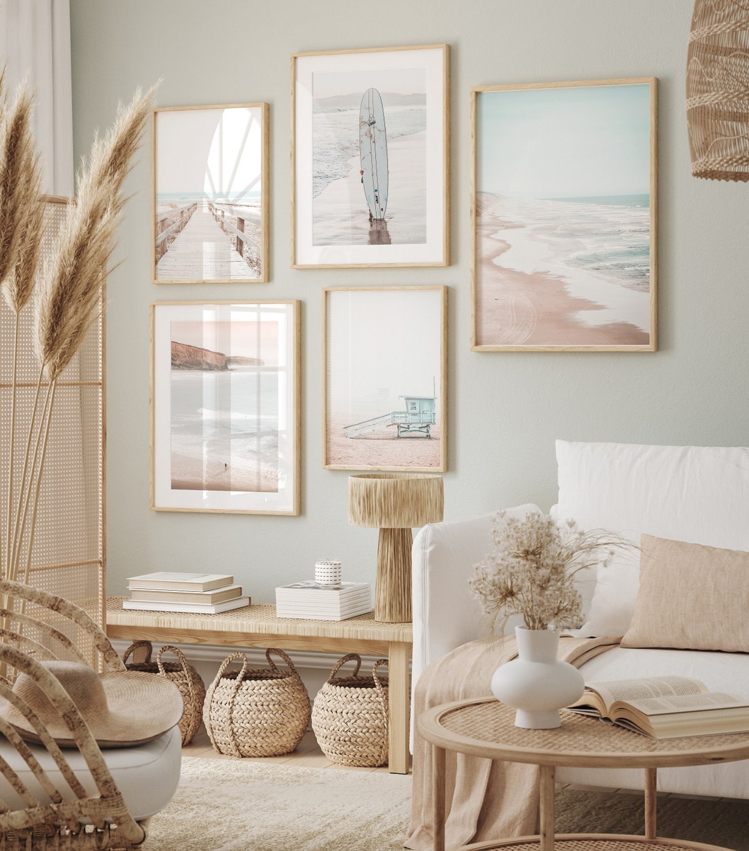 Coastal Wall Art, Modern Beach Prints, Beach Art Print, Pastel Beach Photos, Boho Beach Art