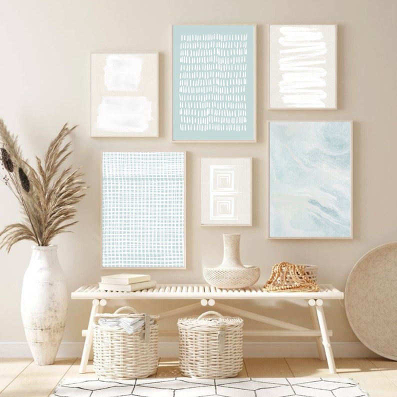 Boho Beach Prints Beach Gallery Wall Set of 6 Prints Etsy