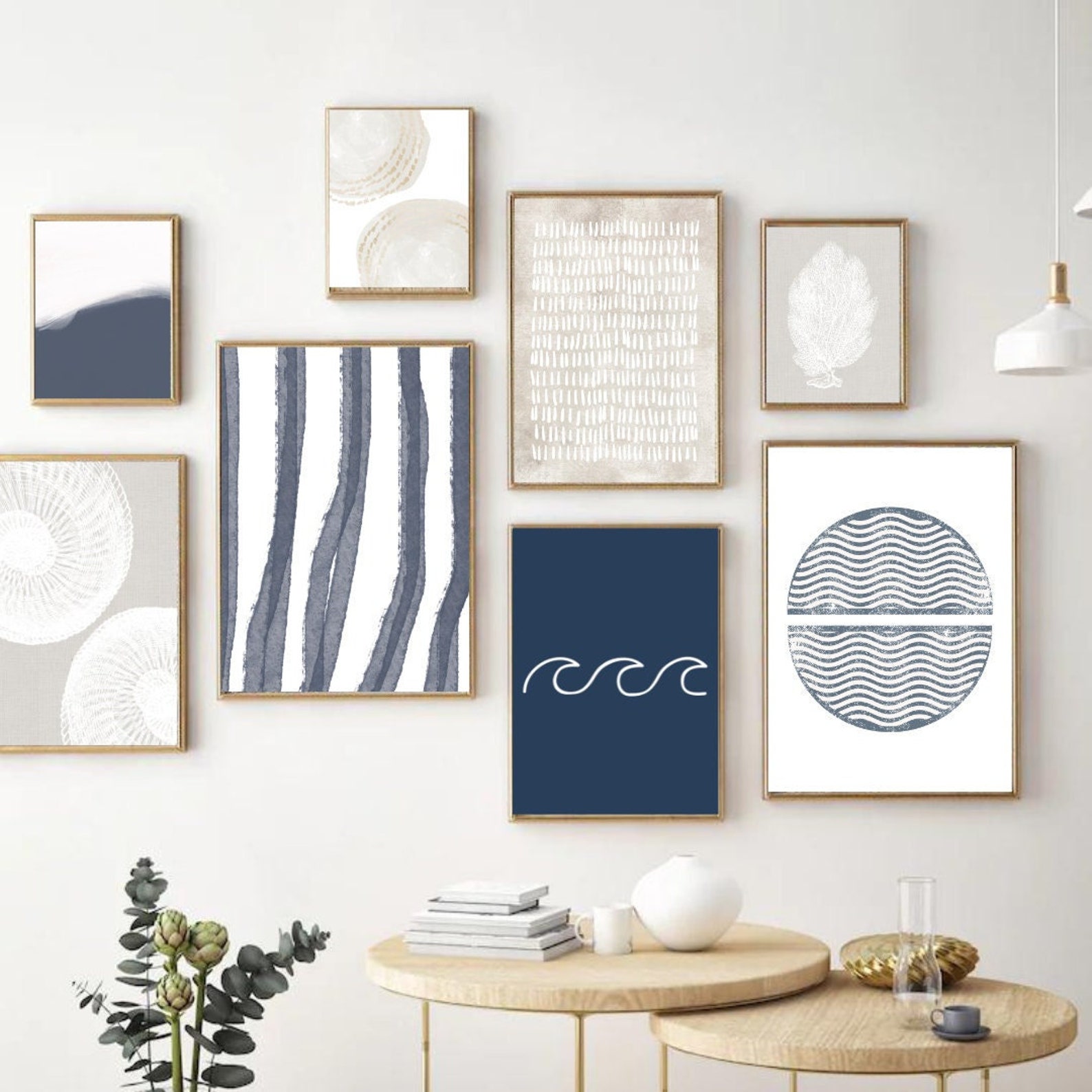 Coastal Wall Art Beach Gallery Wall Boho Beach Wall Art - Etsy
