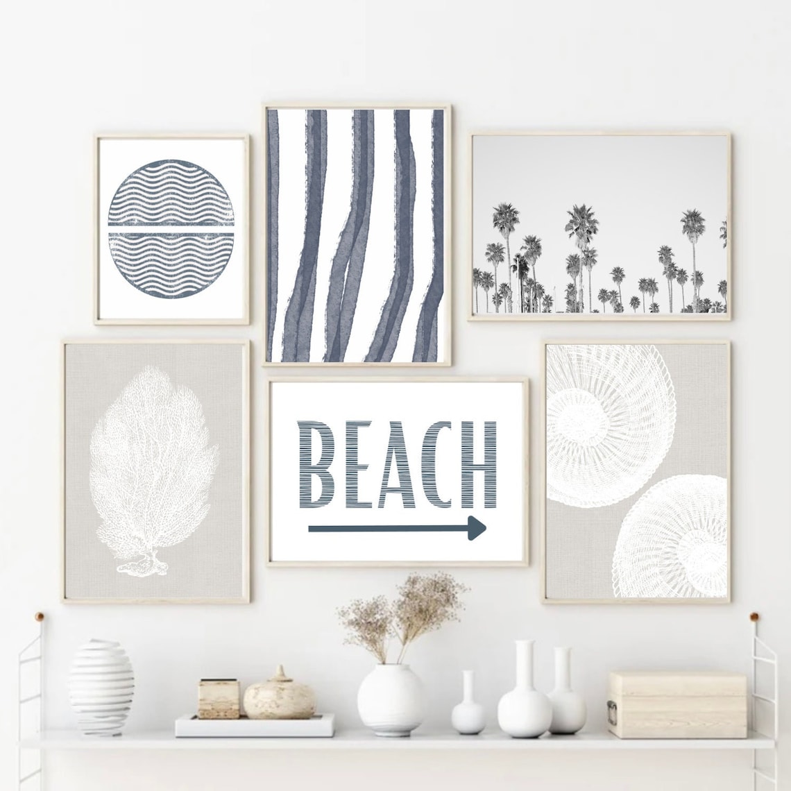 Coastal Wall Art Beach Gallery Wall Beach Prints Coastal - Etsy