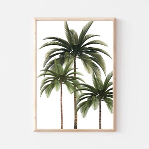 Palmträdstryck, palmträdsväggkonst, palmträdsaffisch, palmträdsfoto, set med 2 tryck, tropisk väggkonst, bohemisk kust, digital nedladdning bild 8