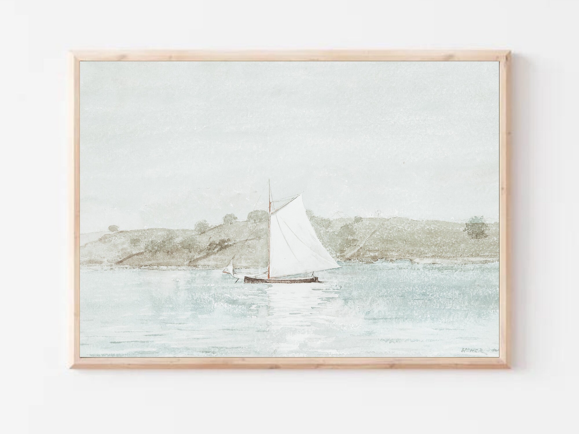 Vintage Coastal Wall Art Beach Landscape Print Seaside Etsy