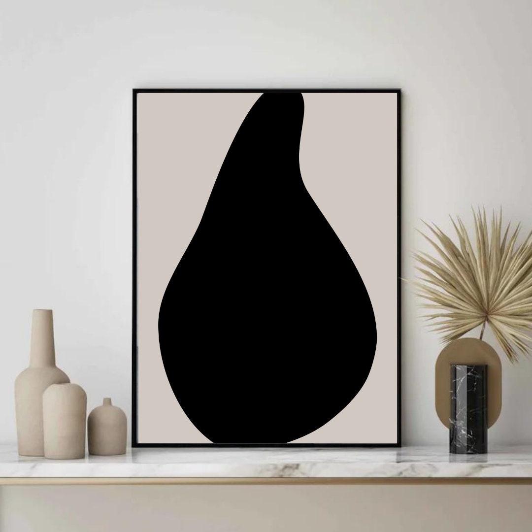 Abstract Wall Art Black Printable Art Modern Wall Decor - Etsy