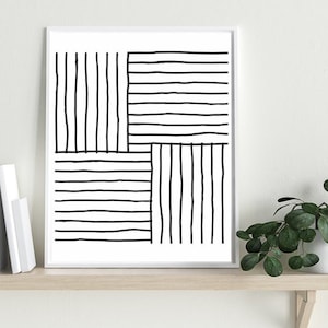 Printable Wall Art Black and White Gallery Wall Set of 6 - Etsy