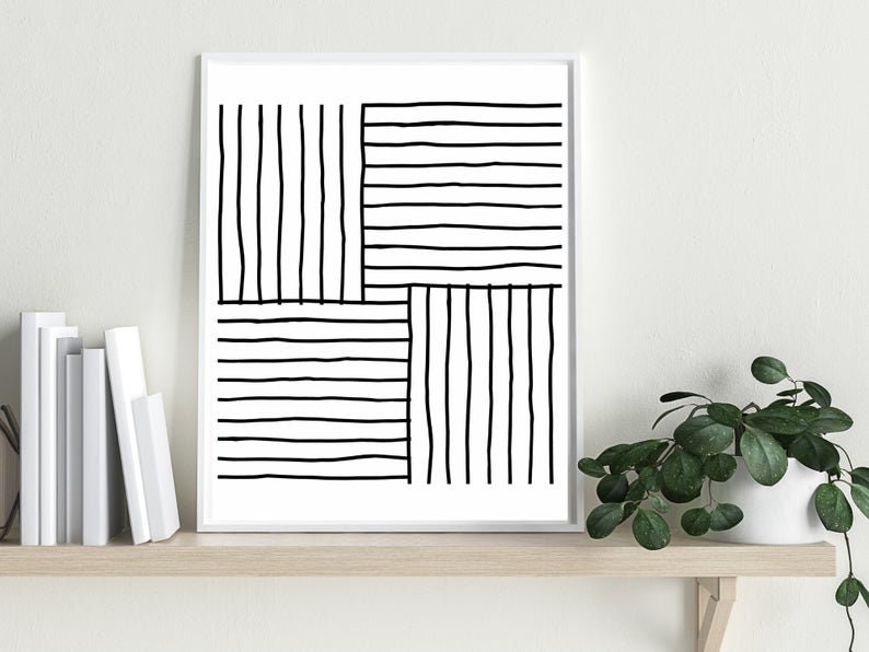 Printable Wall Art Black and White Gallery Wall Set of 6 - Etsy