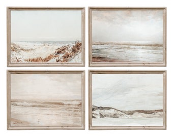 Vintage Coastal Art, Vintage Beach Prints, Neutral Beach Print, Vintage Beach Painting, Beach Landscape, Coastal Gallery Wall, Printable Art