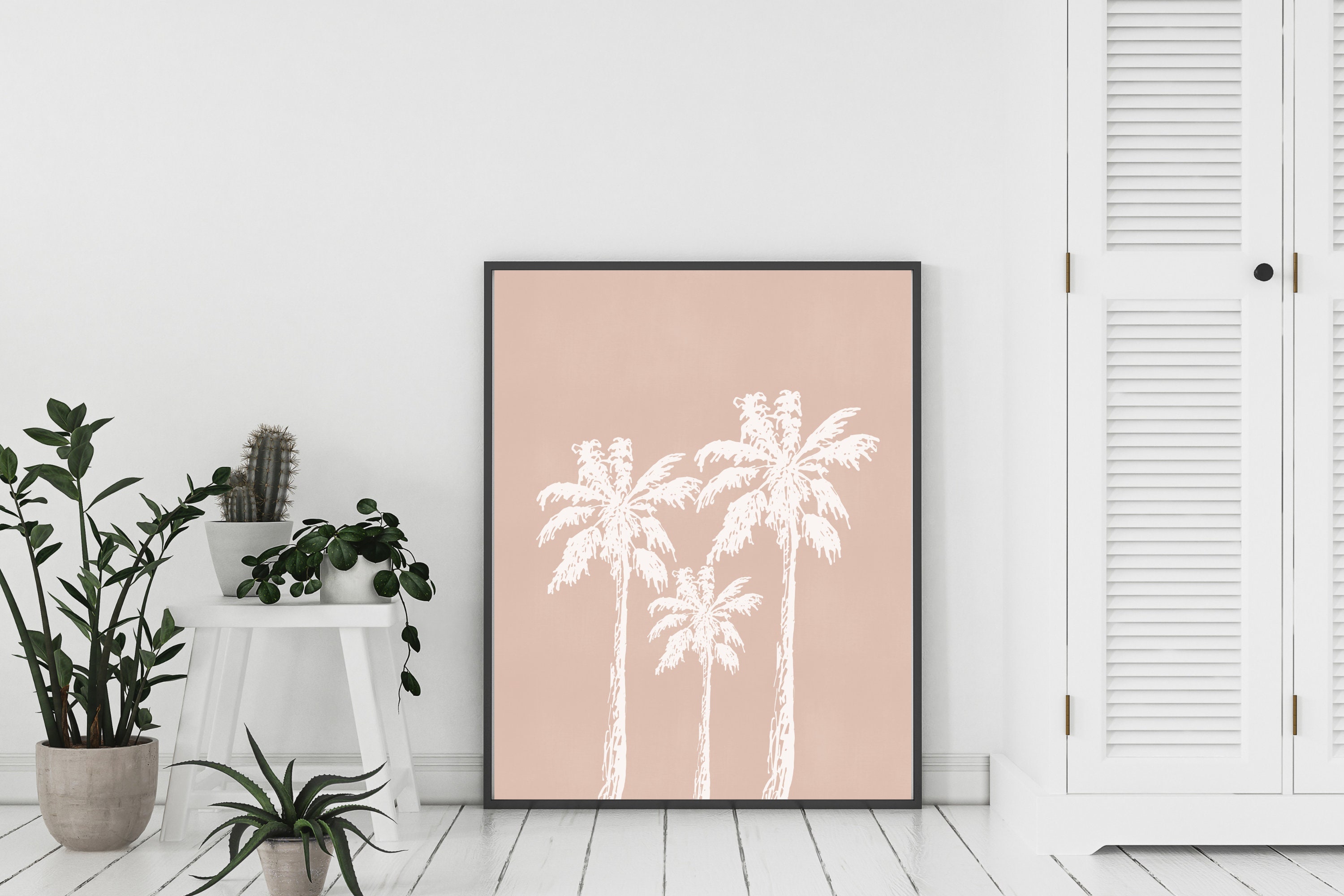 Palm Tree Print, Palm Trees Art, Tropical Wall Art, Boho Beach Decor ...