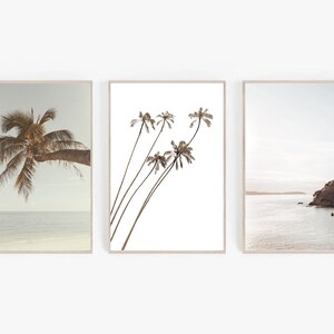 Coastal Chic Gallery Wall, Beach Digital Prints, Beachy Boho Art, Coastal Abstract, Neutral Beach Art, Beach Home Decor, Afdrukbare Muurkunst afbeelding 3