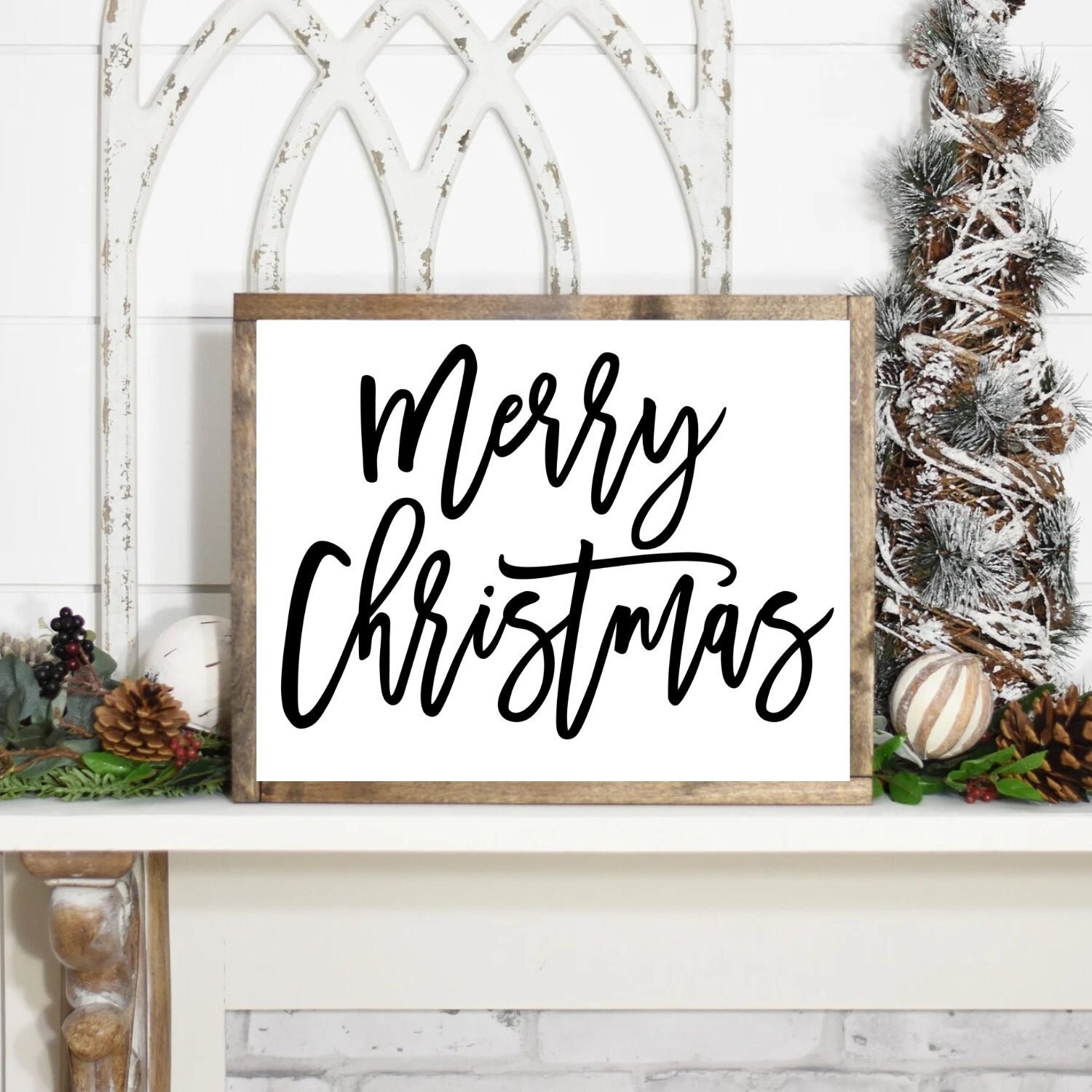 Prinajssiad Vintage 3 Piece Christmas Canvas Wall Art, Rustic Christmas Santa Claus With A Sleigh Poster Print, Xmas Elk Deer Pictures Wall Decor For Winter Home Decorations 16x24in Unframed