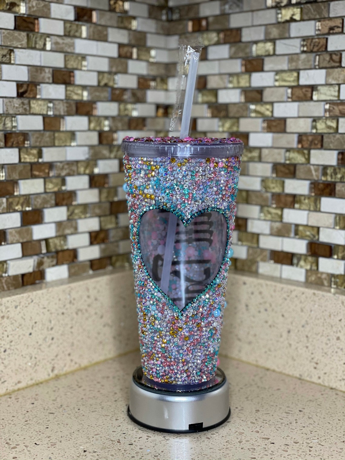 Customize Rhinestone Tumblers 16oz & 32oz /Drinkable/ Reusable Etsy
