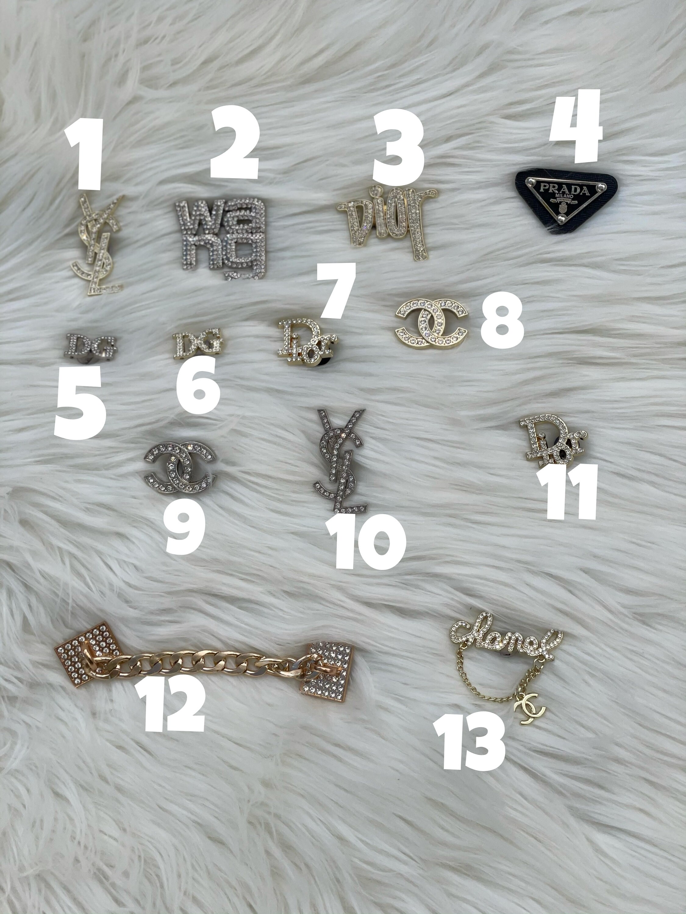 designer inspired croc jibbitz