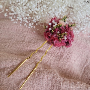 Dried and preserved flower hairpins/pins/hair clips for weddings, hair bun pins, hair accessories, floral hairpins for weddings and brides