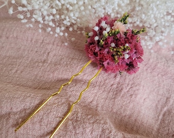 Hårnålar/hårspännen/hårspännen med torkade och konserverade blommor för bröllop, hårnålar i knut, håraccessoarer, hårnålar med blommor för bröllop och brudar