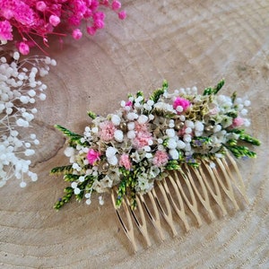 Dried & preserved flower comb wedding/bridal hair hairstyle Flower comb