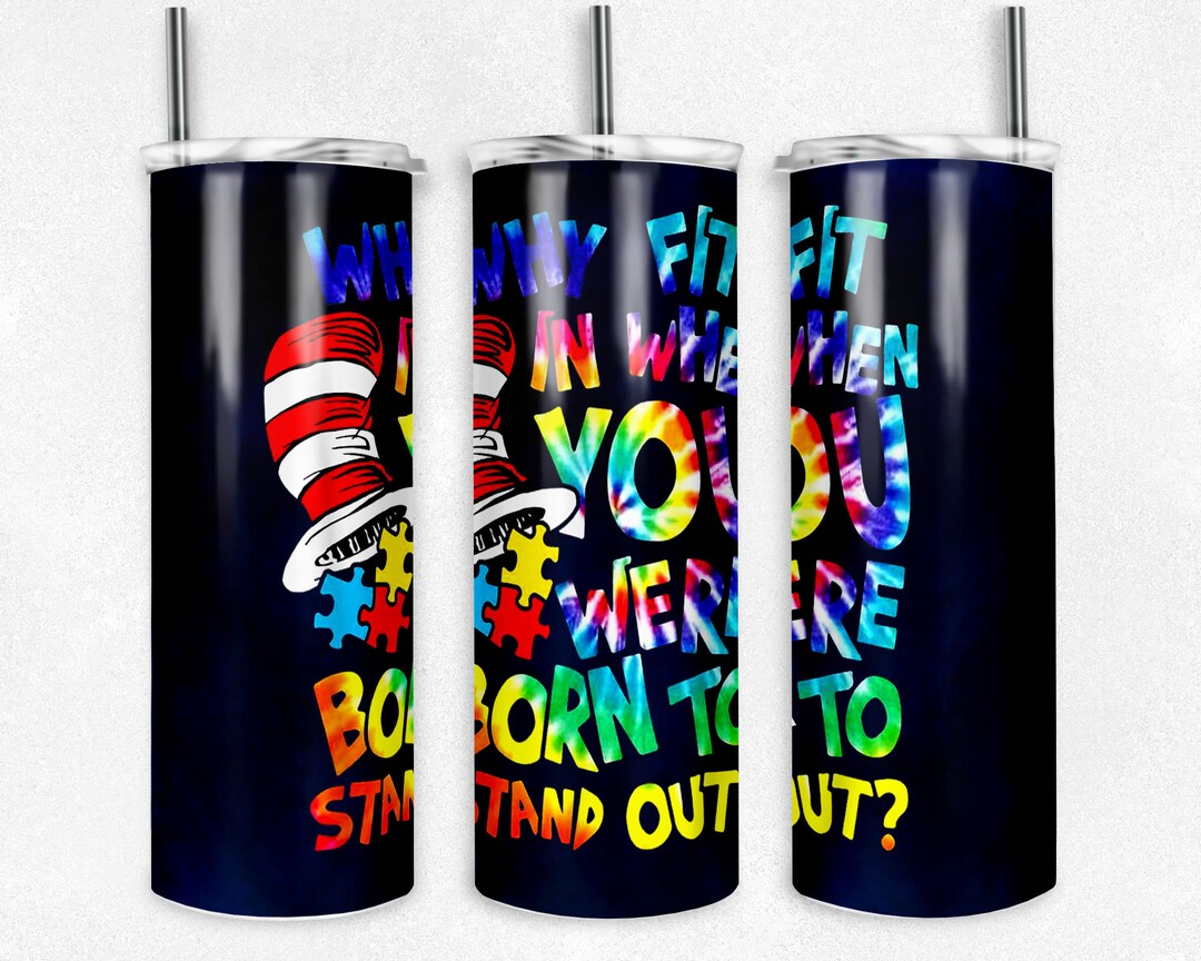 Vibrant Puzzle Tumbler to Promote Autism Awareness and Acceptance, Stylish Puzzle Tumbler for