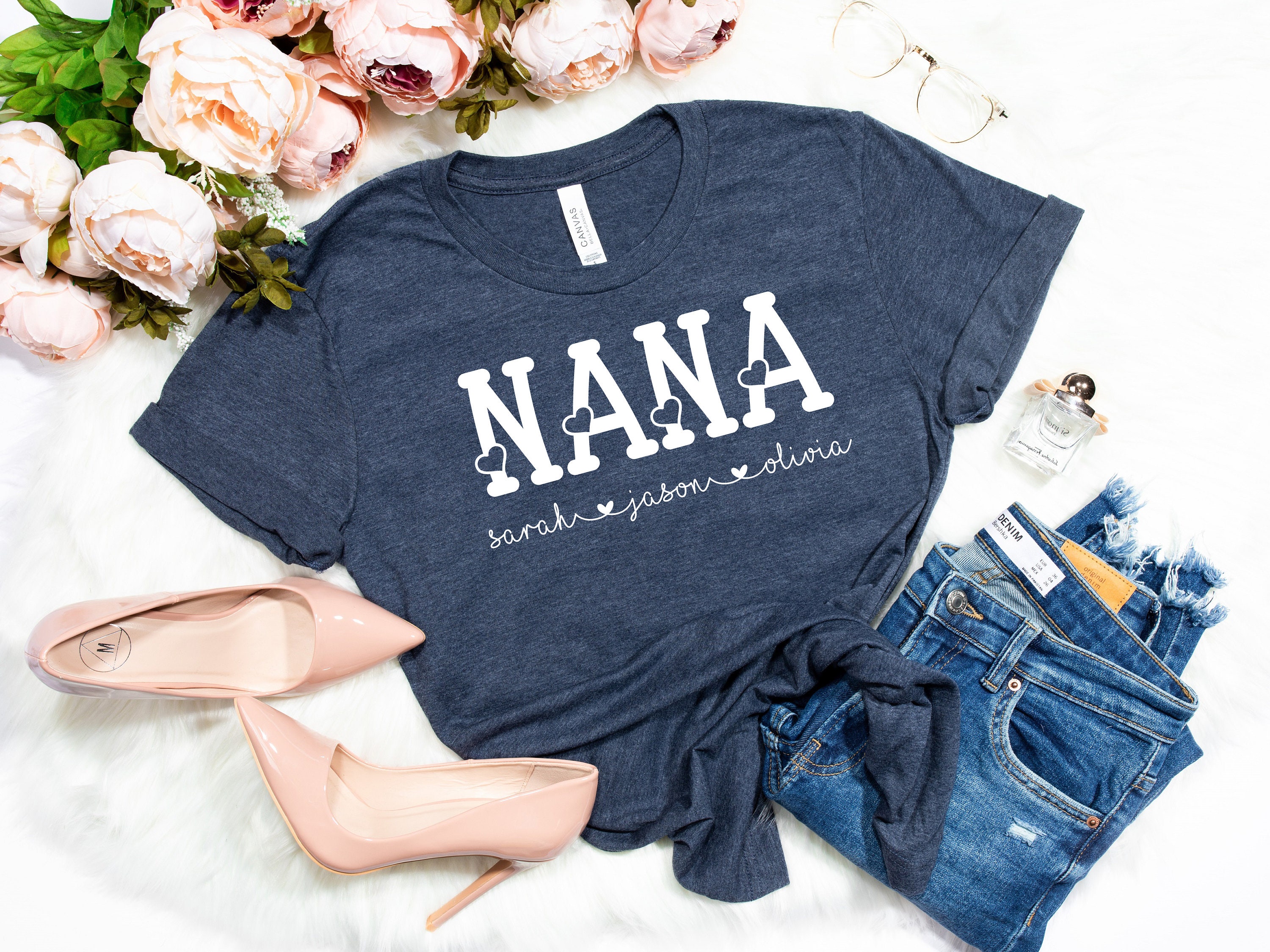 Nana Shirt Personalized Name Shirt Custom Name Shirt Etsy