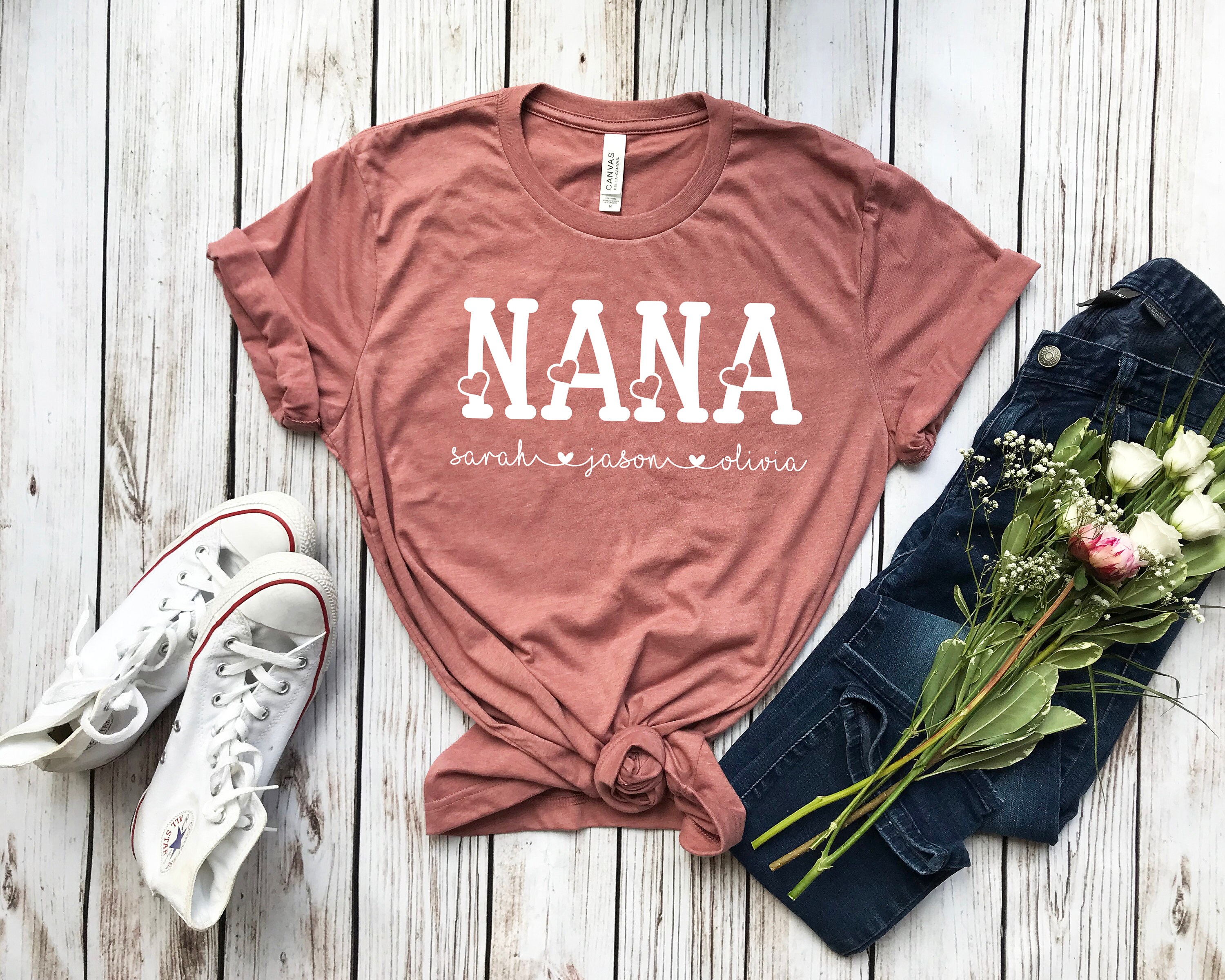Nana Shirt Personalized Name Shirt Custom Name Shirt Etsy