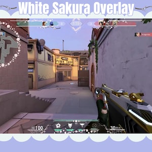 May include: A first-person view of a video game, showing a player holding a gold and white gun. The game's interface is visible, including the player's health, ammo, and a map of the game's level. The map shows a building with the text "FORGET'S PAWN SHOP" on the side.