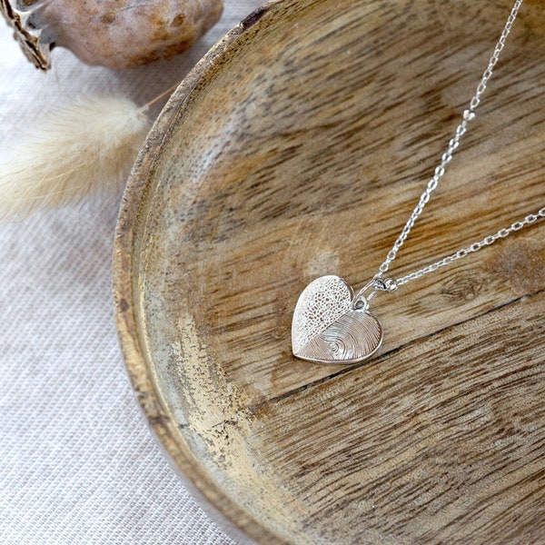 Dog Nose Print Fingerprint Heart Necklace Engraved Nose Print Memorial Pet Necklace Dog Loss Gift Jewelry Dog 925 Sterling Silver