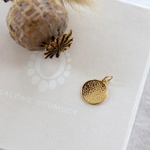 Custom Dog Nose Print Texture Engraved Coin Pendant Recycled 925 Sterling Silver 14K Gold Plating mothersday gift image 5