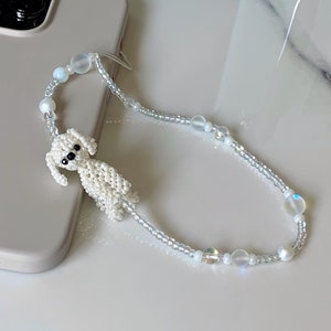 Poppy Puppy Phone Charm | Bead Phone Strap | Phone Lanyard | Customized Phone Charm
