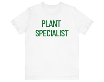 Plant Specialist Green Thumb - T-shirt unisexe à manches courtes en jersey