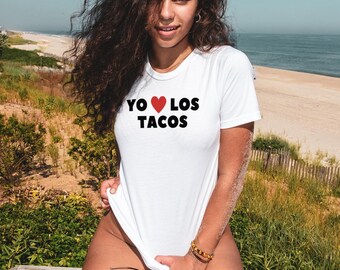 T-shirt Yo Amo Los Tacos : t-shirt drôle de cuisine mexicaine