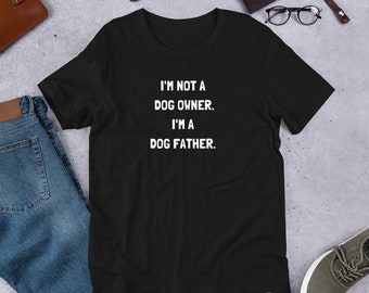 T-shirt papa chien : t-shirt papa chien en coton doux