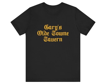 Olde Towne Tavern Cheers de Gary's - T-shirt unisexe à manches courtes en jersey