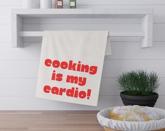 La cuisine, c'est mon cardio ! Torchon pour l'athlète culinaire !