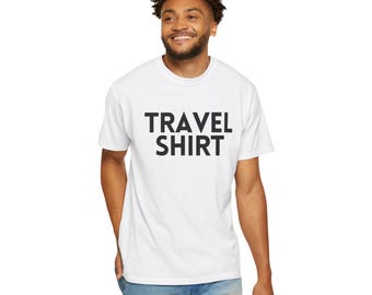 Travel Shirt - T-shirt unisexe teint en pièce
