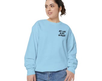 Embrassez la vie du voyageur avec notre sweat-shirt « Le décalage horaire est mon copilote »